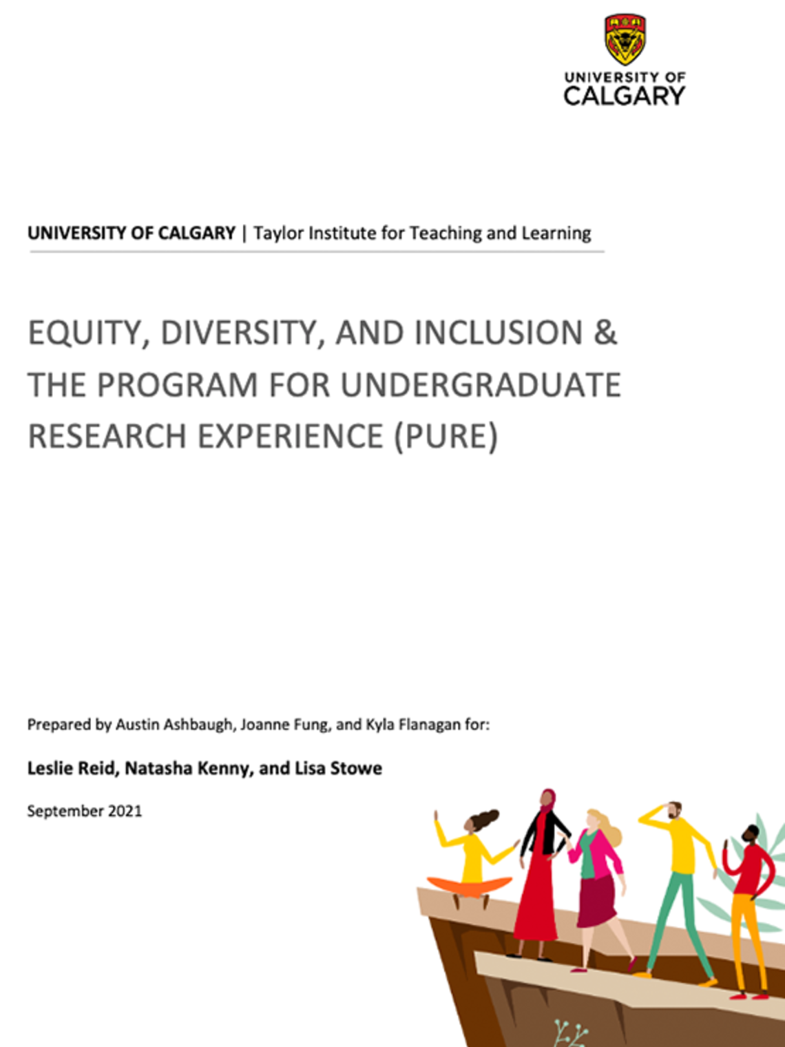 EQUITY, DIVERSITY, AND INCLUSION & THE PROGRAM FOR UNDERGRADUATE RESEARCH EXPERIENCE (PURE) report