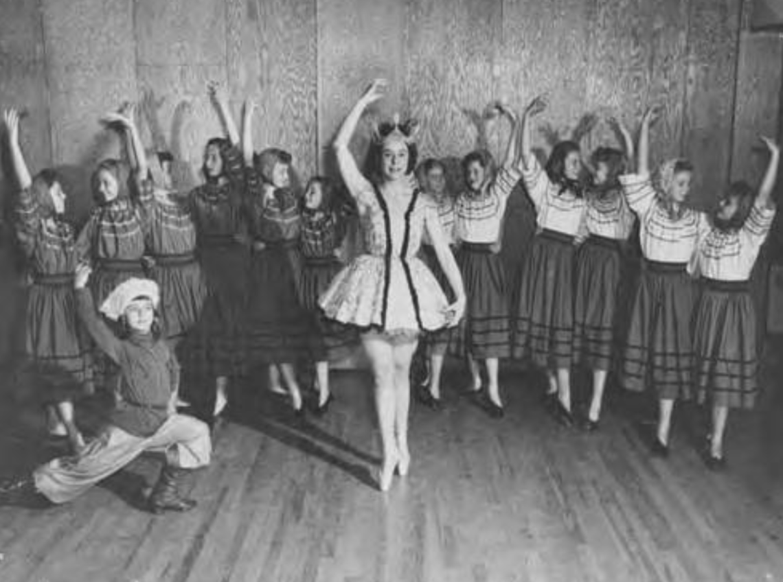 Regina Cheremeteff's pupils dancing at Jubilee Auditorium, Calgary, Alberta.