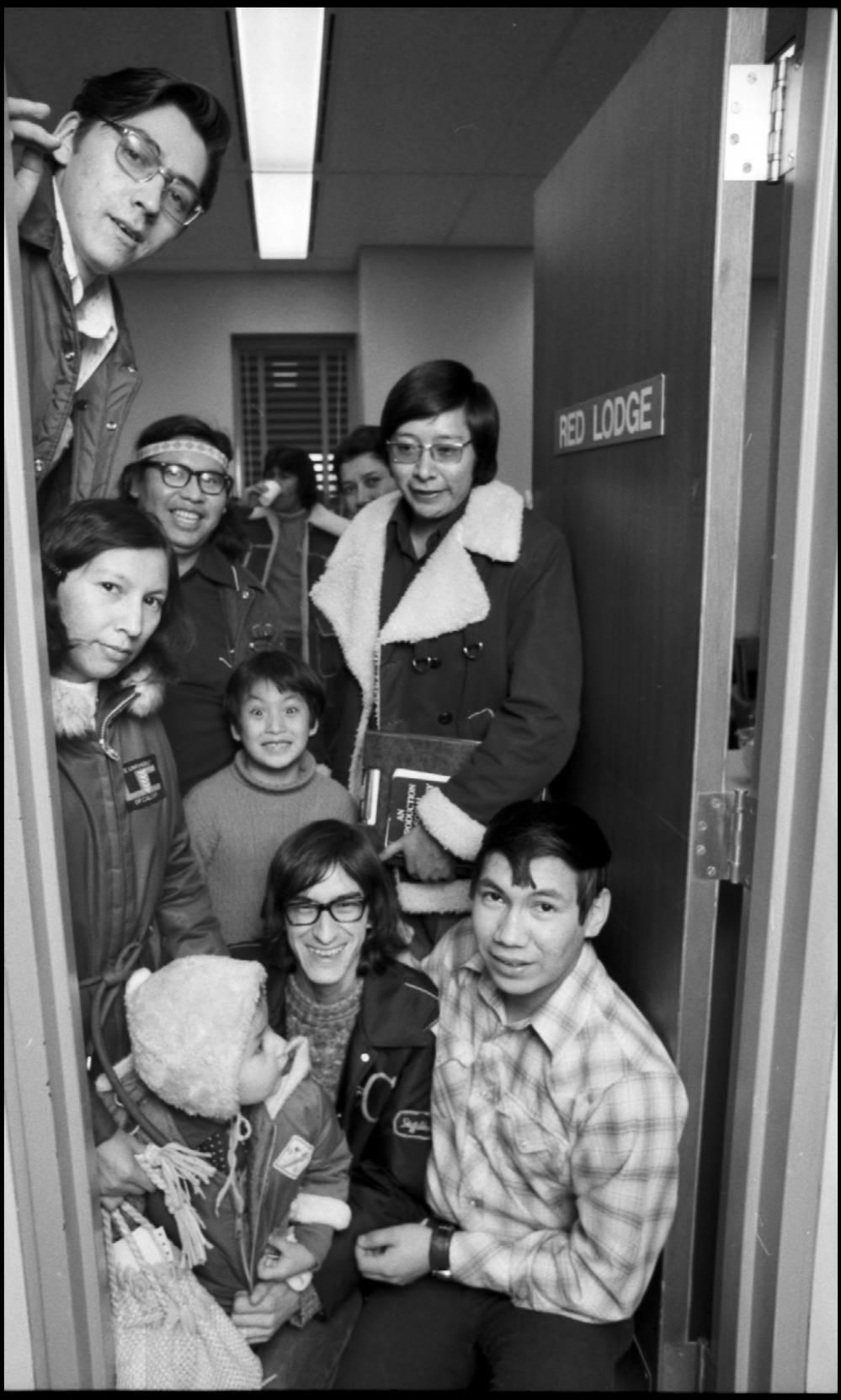 Aboriginal students using the Red Lodge Indian Student Room in the Education building in December 1972