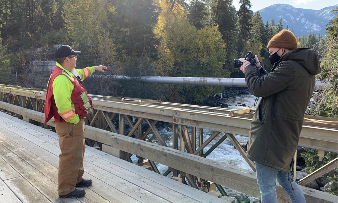 Photo of Water Movement individuals that travel to Lytton First Nation with videographer Matt Miller to film expert Indigenous water treatment operator Warren Brown