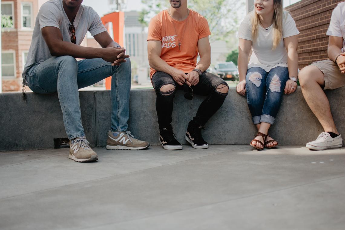 Group of students talking