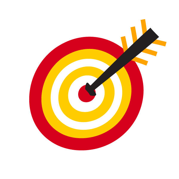 Illustration of a target with arrow