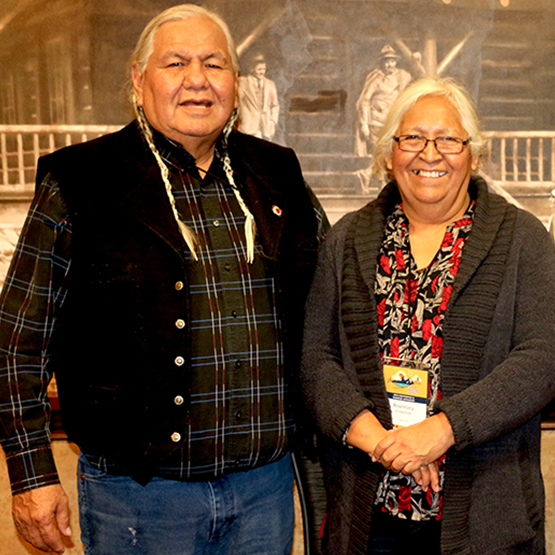 Piikani Elder and Spiritual Advisor Reg Crowshoe and Rose Crowshoe