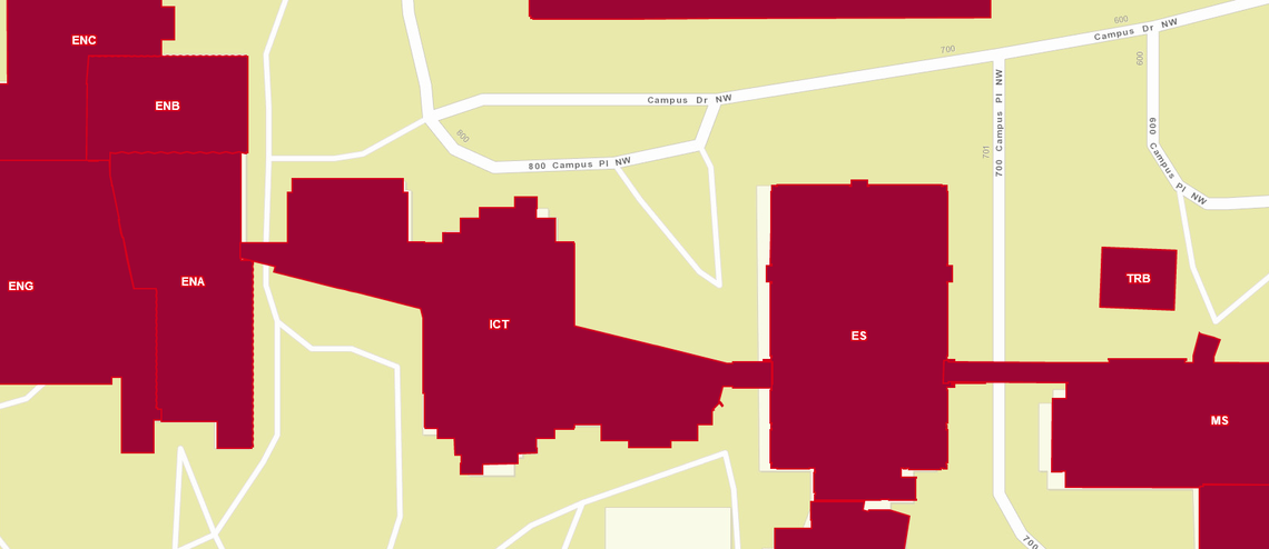 ICT is located between Engineering and Earth Science  Building