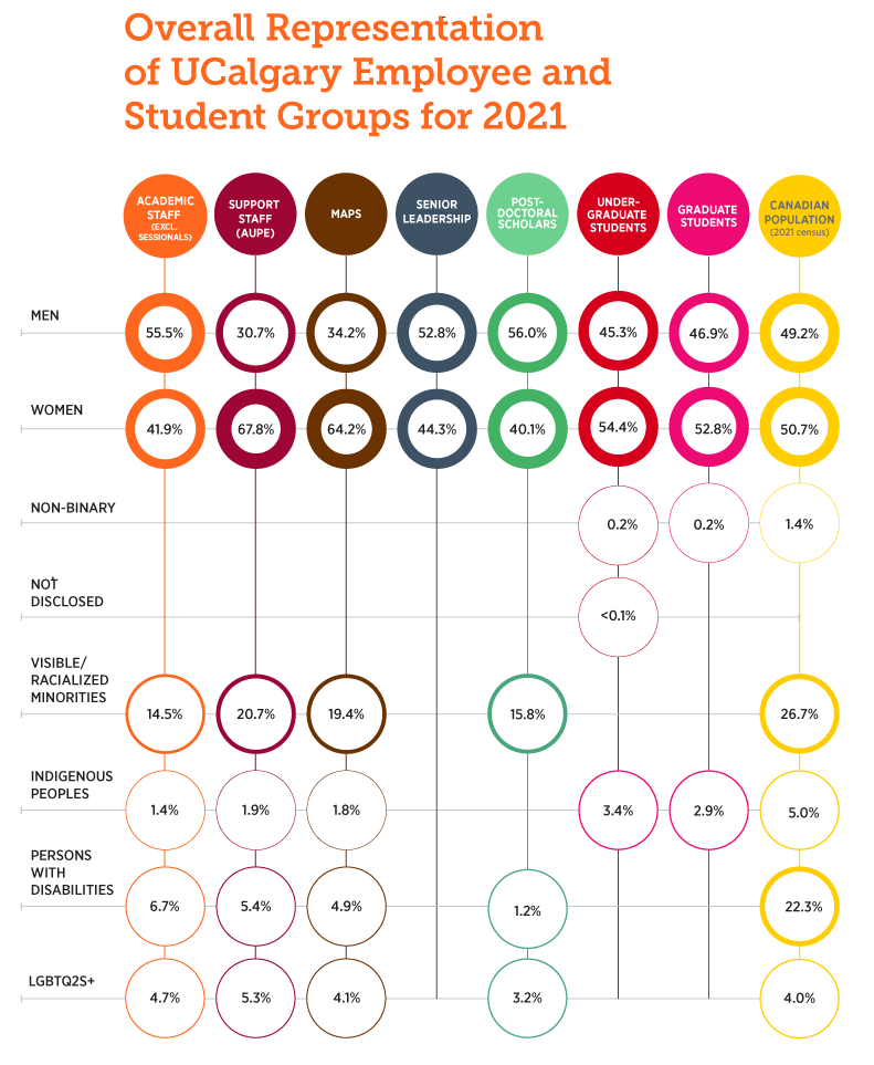 UCalgary EDI Data Infographics 2021