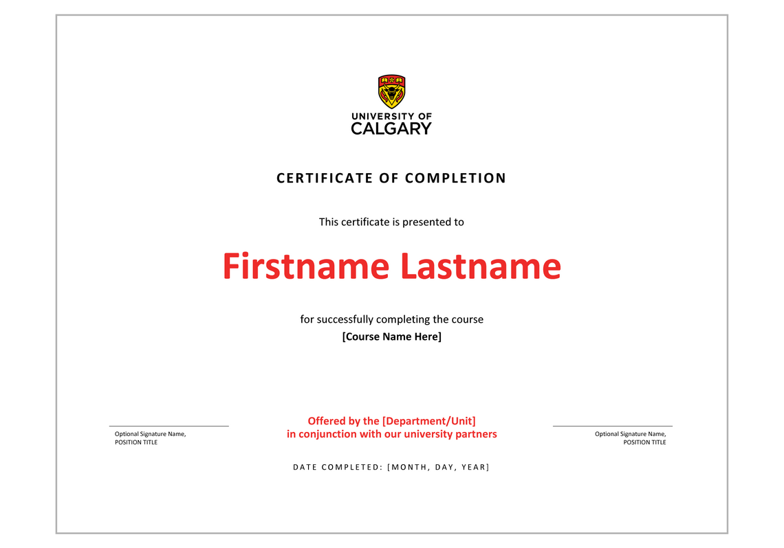 A simple certificate design