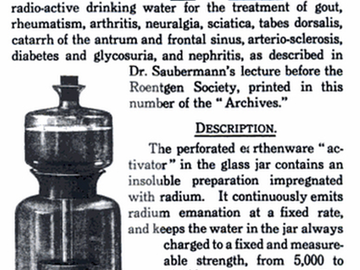 Radium product advertisement