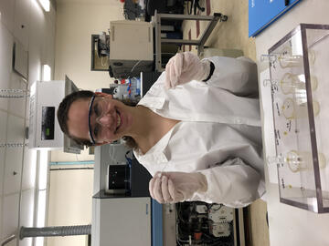 Gabby Gelinas doing an ion exchange.