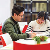 Students studying