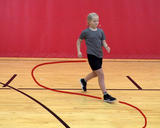 Rugby athlete performing Snake Run exercise