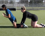 Athlete performing nordic hamstring curl