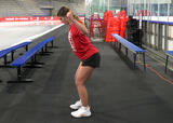 Athlete performing IYTW exercise in an ice hockey arena