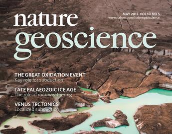 Cover from Nature Geoscience journal
