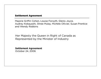 2006 Canadian Human Rights Settlement Agreement