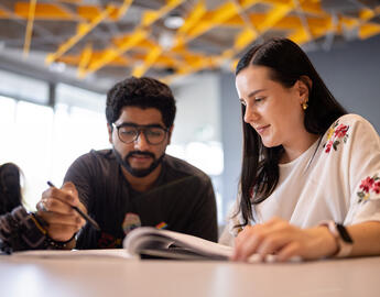 students studying